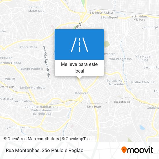 Rua Montanhas mapa