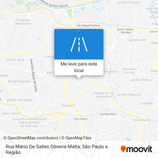 Rua Mário De Salles Oliveira Malta mapa
