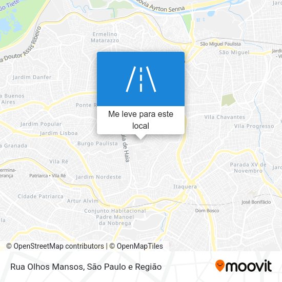 Rua Olhos Mansos mapa