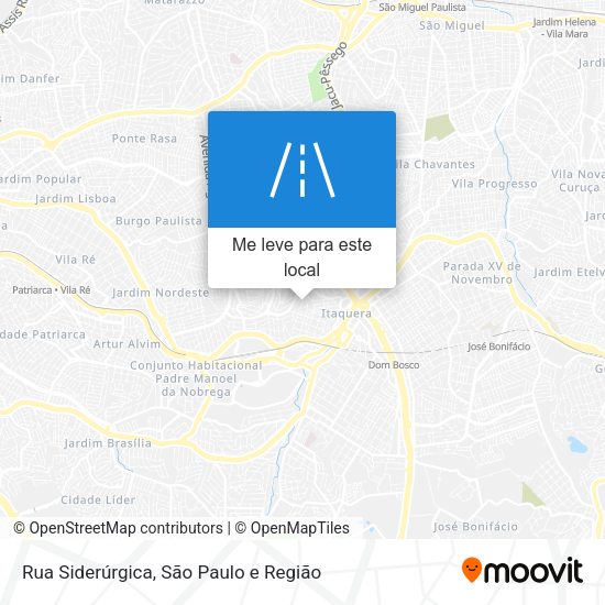 Rua Siderúrgica mapa