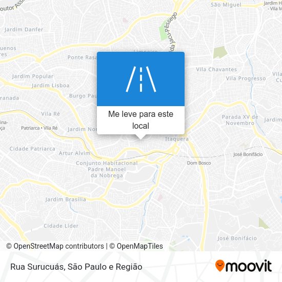 Rua Surucuás mapa