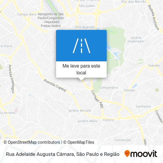 Rua Adelaide Augusta Câmara mapa