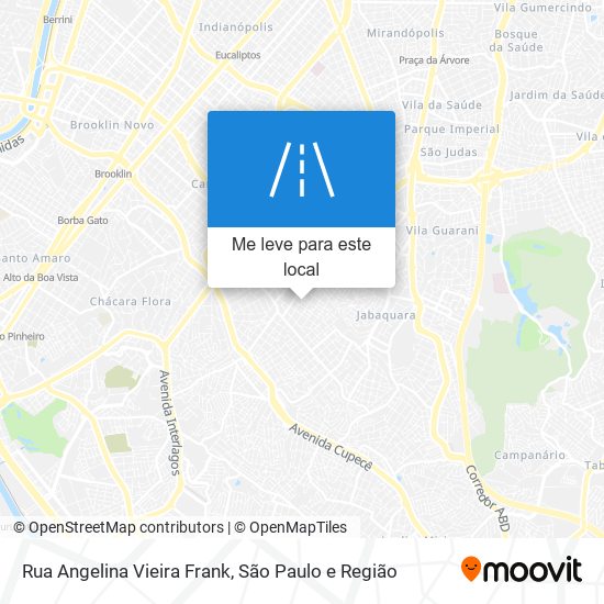 Rua Angelina Vieira Frank mapa