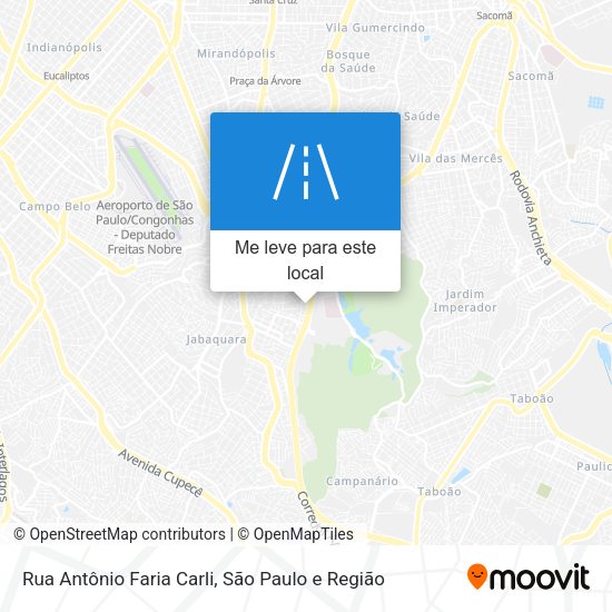 Rua Antônio Faria Carli mapa
