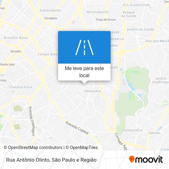 Rua Antônio Olinto mapa