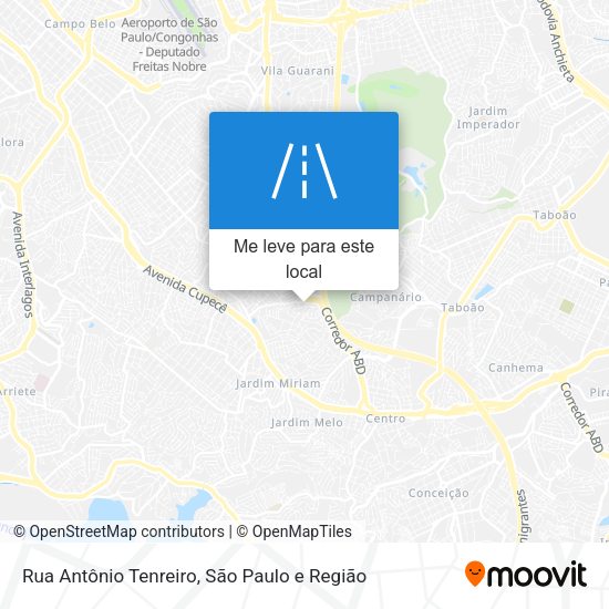 Rua Antônio Tenreiro mapa