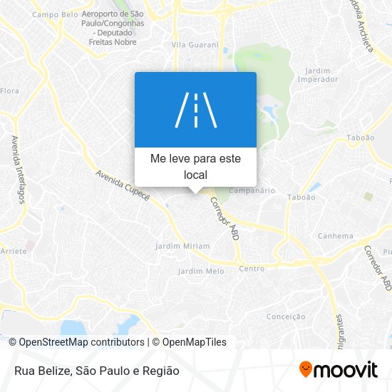 Rua Belize mapa