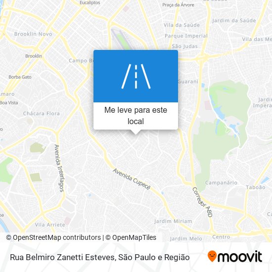 Rua Belmiro Zanetti Esteves mapa