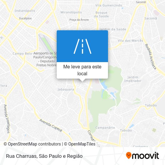 Rua Charruas mapa