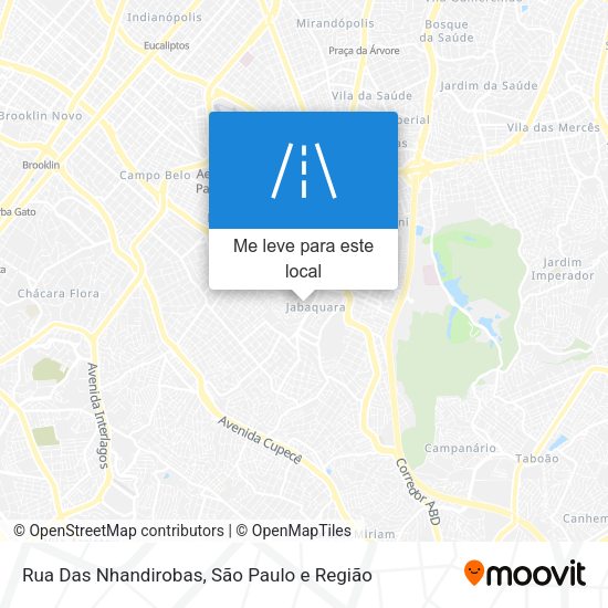 Rua Das Nhandirobas mapa