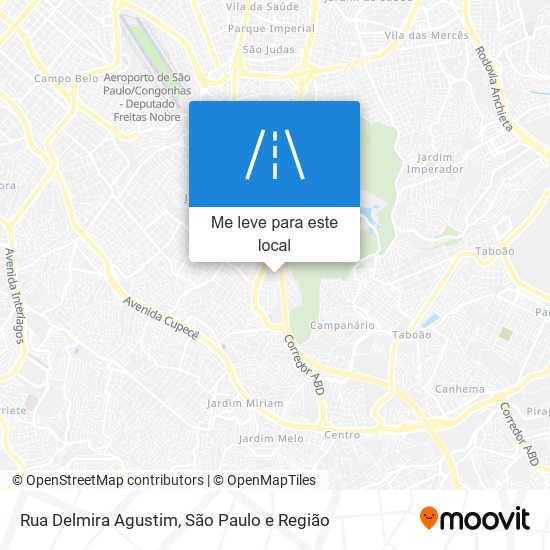 Rua Delmira Agustim mapa