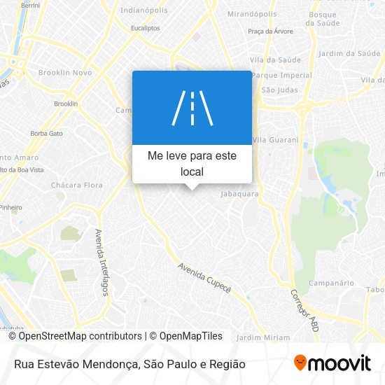 Rua Estevão Mendonça mapa