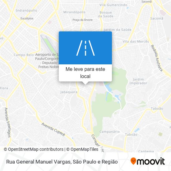 Rua General Manuel Vargas mapa