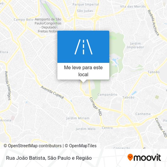 Rua João Batista mapa