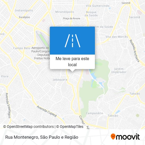 Rua Montenegro mapa