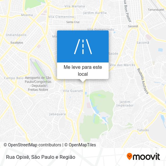 Rua Opixê mapa