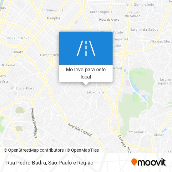 Rua Pedro Badra mapa