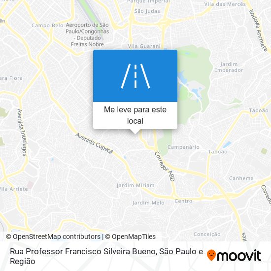 Rua Professor Francisco Silveira Bueno mapa