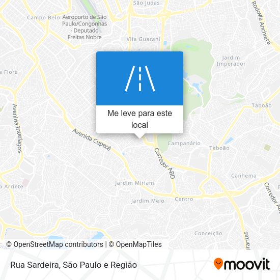 Rua Sardeira mapa