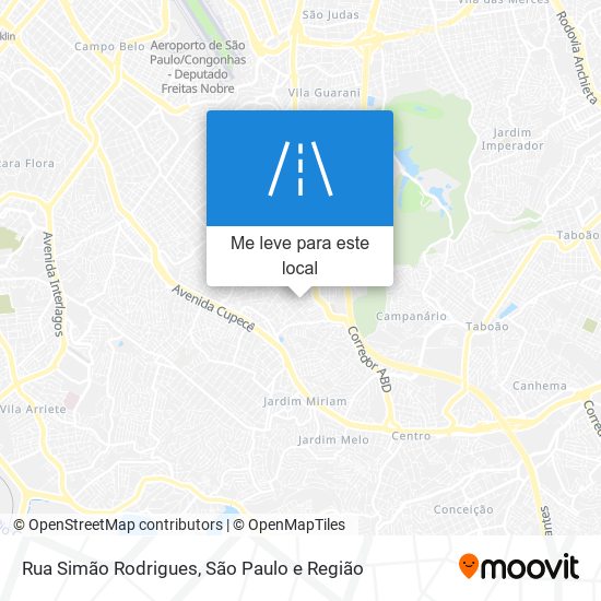 Rua Simão Rodrigues mapa