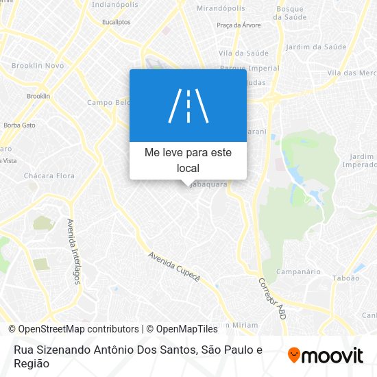 Rua Sizenando Antônio Dos Santos mapa