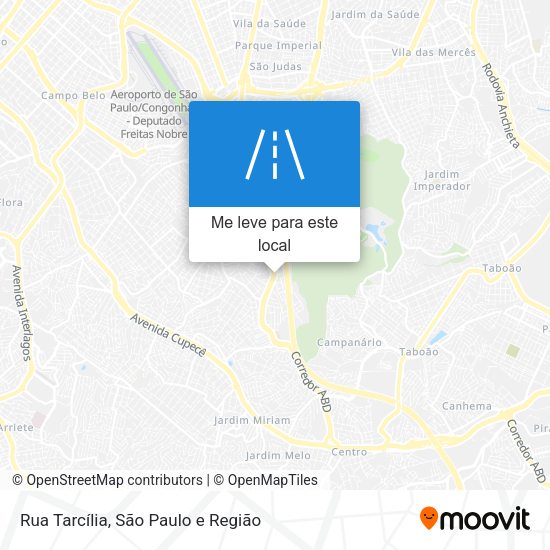 Rua Tarcília mapa