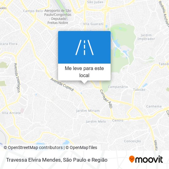 Travessa Elvira Mendes mapa