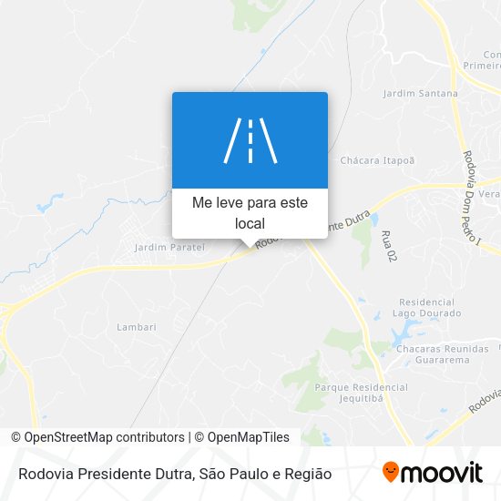 Rodovia Presidente Dutra mapa