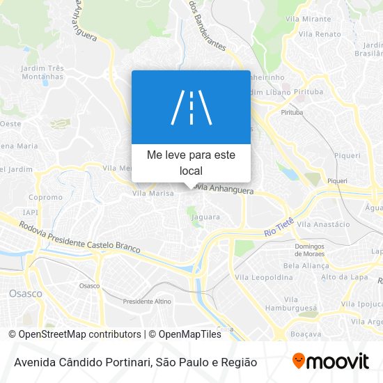 Avenida Cândido Portinari mapa