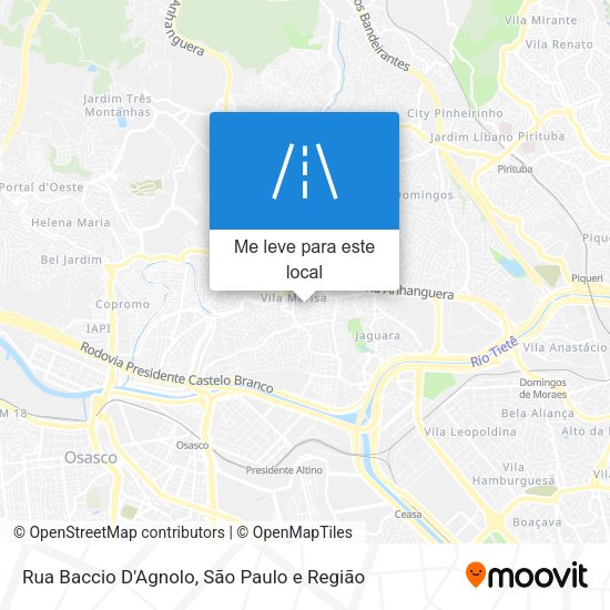 Rua Baccio D'Agnolo mapa