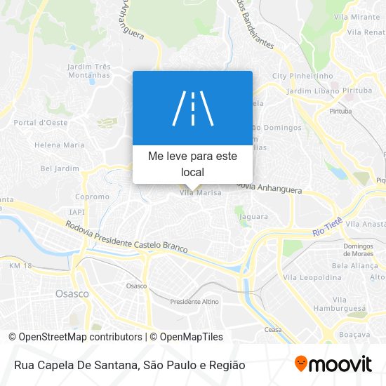 Rua Capela De Santana mapa