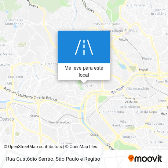 Rua Custódio Serrão mapa