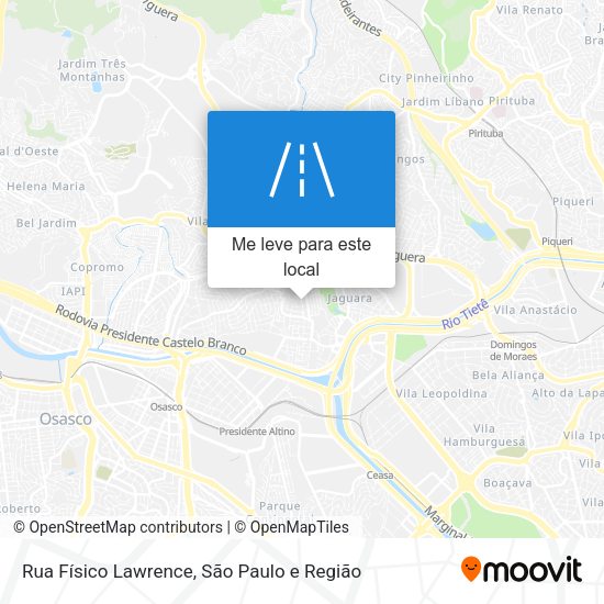 Rua Físico Lawrence mapa