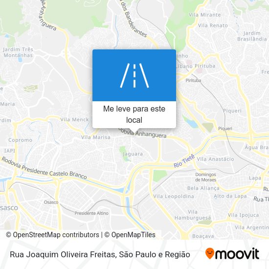 Rua Joaquim Oliveira Freitas mapa