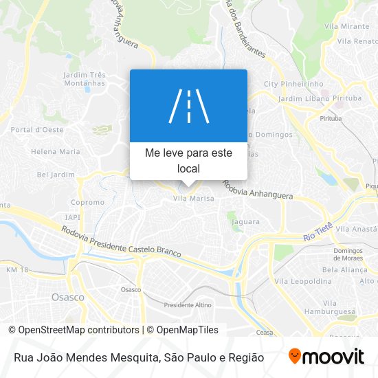 Rua João Mendes Mesquita mapa