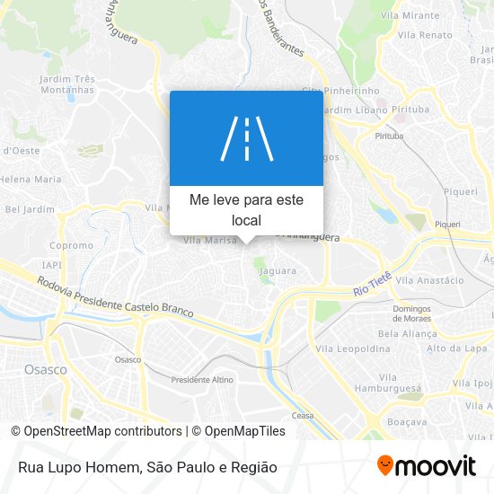 Rua Lupo Homem mapa