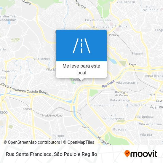 Rua Santa Francisca mapa