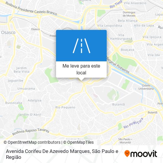 Avenida Corifeu De Azevedo Marques mapa