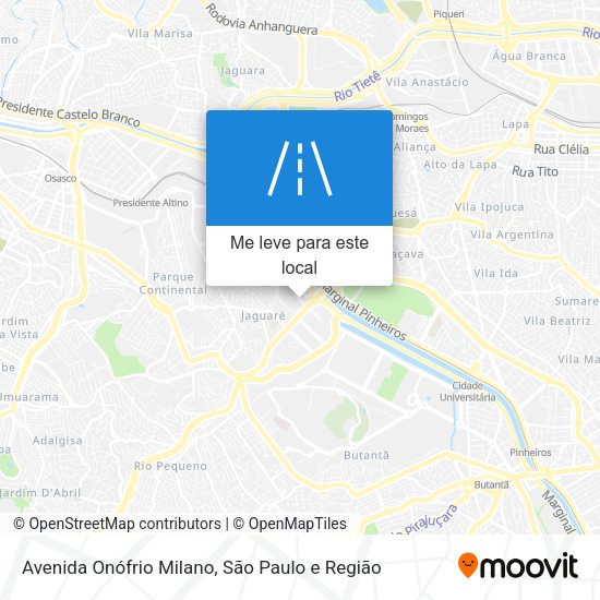 Avenida Onófrio Milano mapa