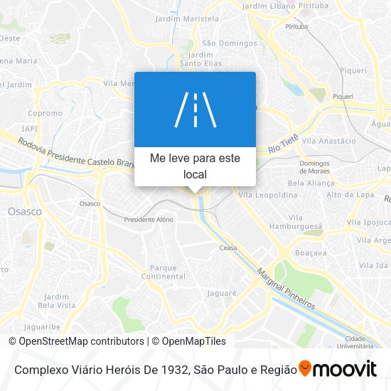 Complexo Viário Heróis De 1932 mapa