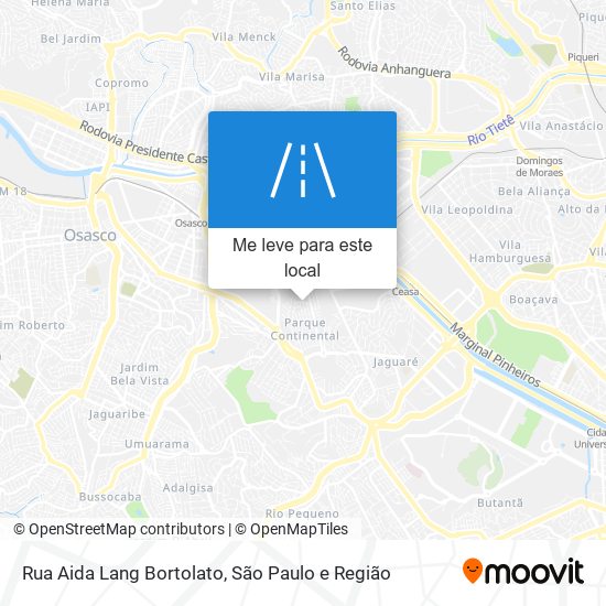 Rua Aida Lang Bortolato mapa