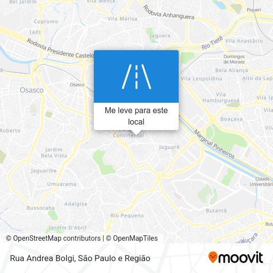 Rua Andrea Bolgi mapa