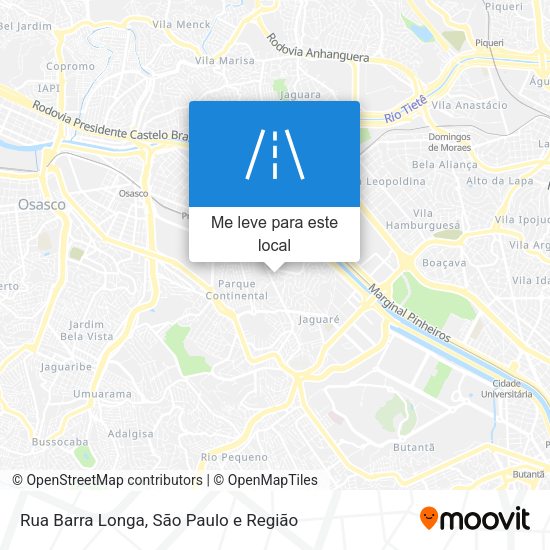 Rua Barra Longa mapa