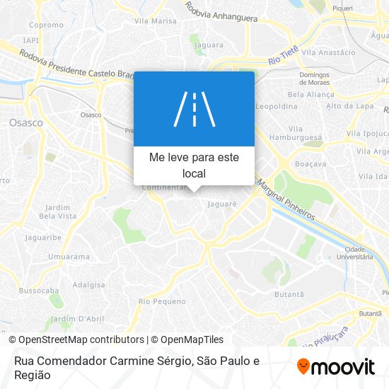 Rua Comendador Carmine Sérgio mapa