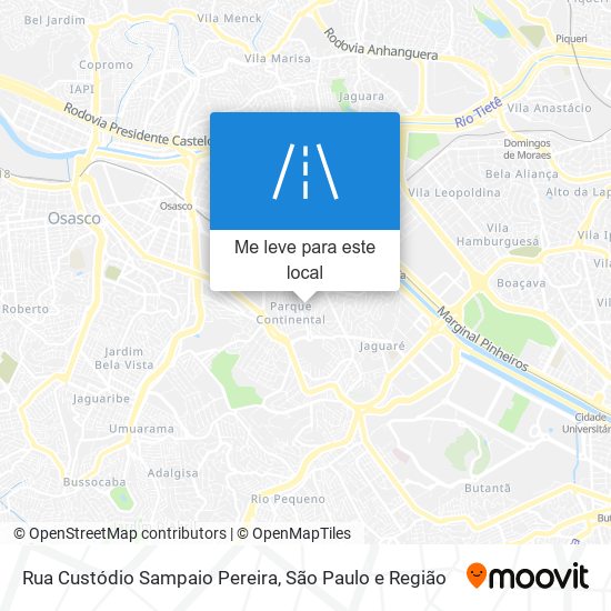 Rua Custódio Sampaio Pereira mapa