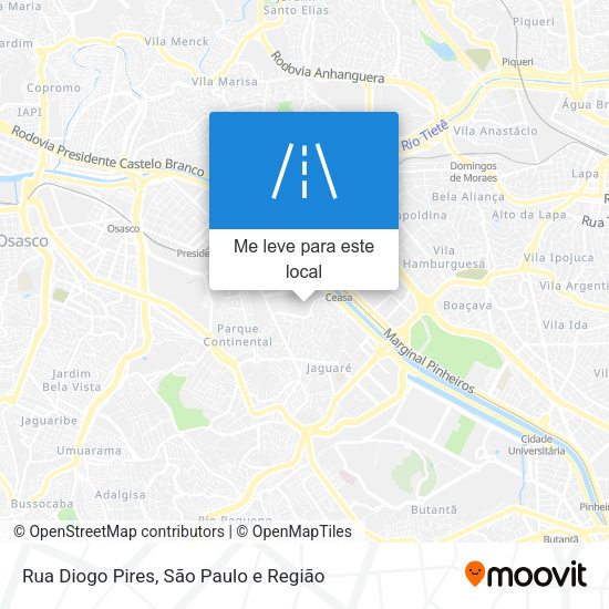 Rua Diogo Pires mapa