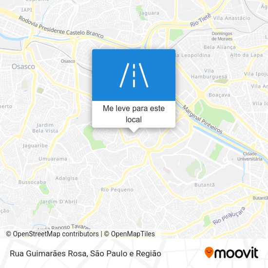 Rua Guimarães Rosa mapa