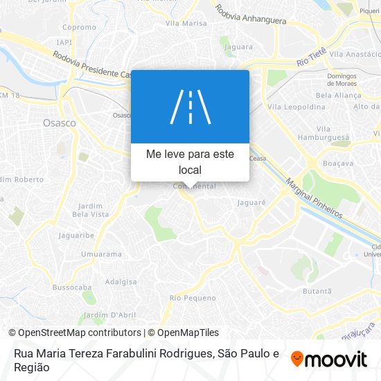 Rua Maria Tereza Farabulini Rodrigues mapa