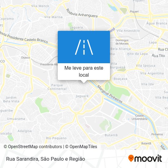 Rua Sarandira mapa