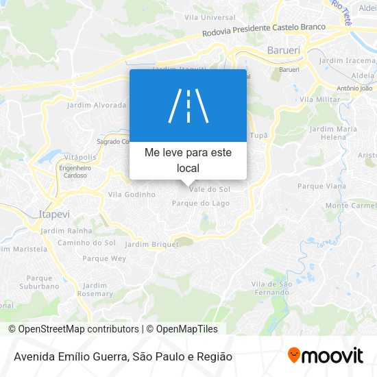 Avenida Emílio Guerra mapa